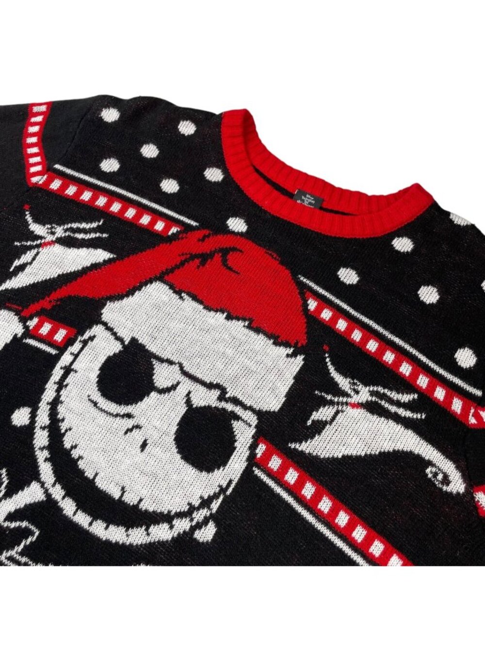 Disney Nightmare Before Christmas Jack Skellington Sweater Black/Red • XL